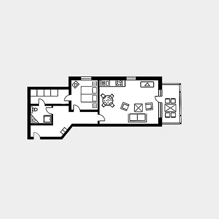 Apartman Strandvillen - Mit Meerblick, 1 Schlafzimmer Und Balkon Sv-759 Binz